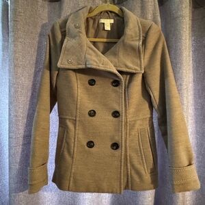 H&M Double Breasted Beige Peacoat